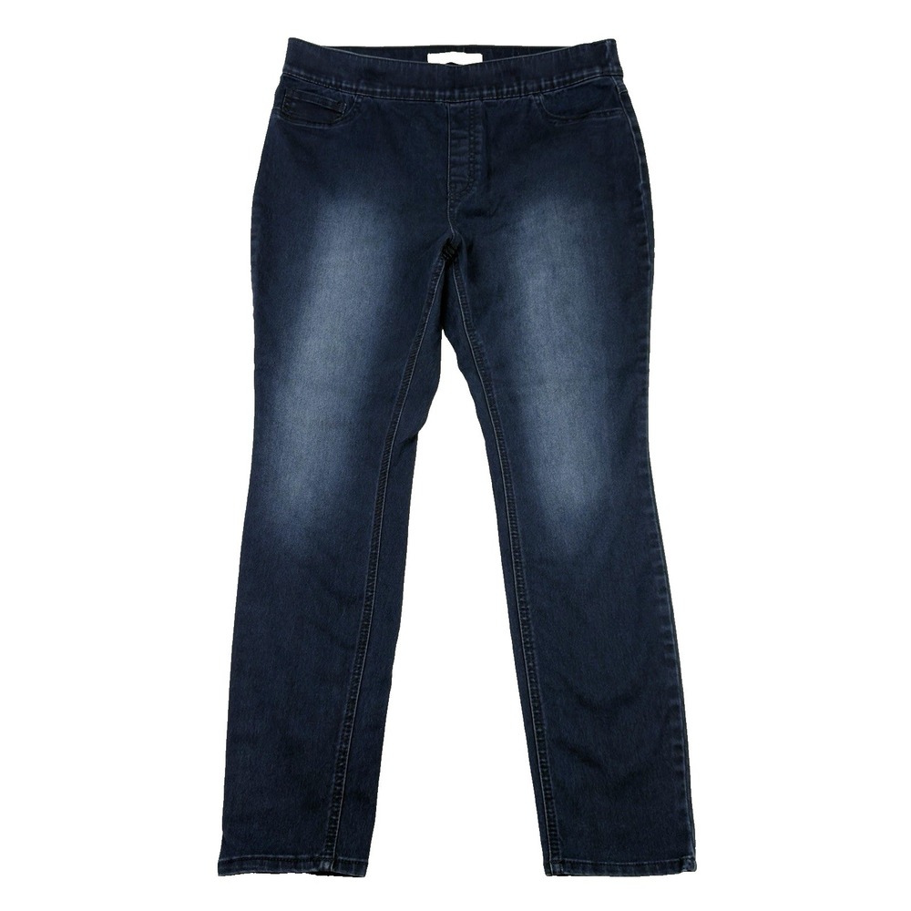 Cato C‎ Denim 1946 Womens Skinny Pull On Pants Size 16 (35x28.5) Dark Wash Blue